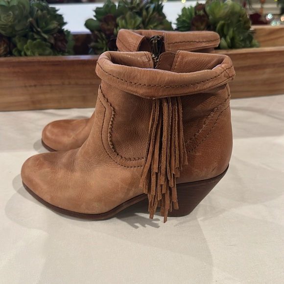 SAM EDELMAN Louie Fringe Zip Up Ankle Boots booties women’s size 7 - Picture 3 of 8